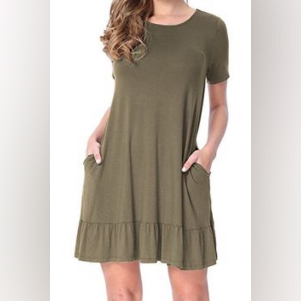 NWT Women’s Tunic Dress with Pockets, short sleeve